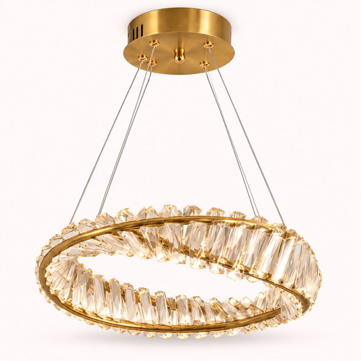 Éclipse — Suspension anneau en cristal